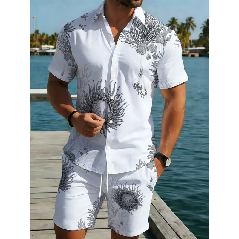 Resort Shirt Floral - Мужской комплект: гавайская рубашка с цветочным