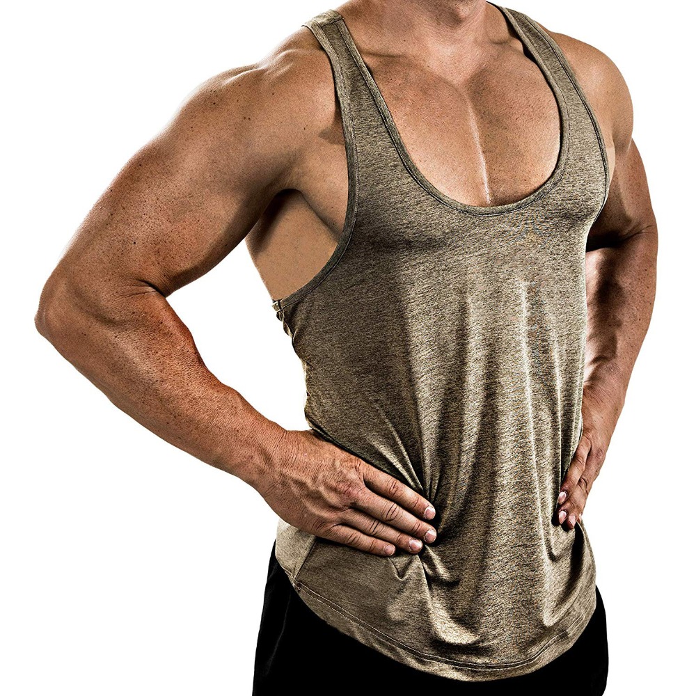 Tank Top Muscle - Мужская фитнес-майка без рукавов с V-образным