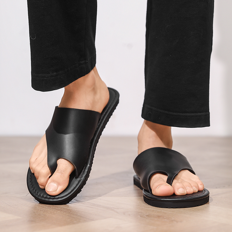 Flip Flop Leather Men - Высококачественные мужские тапочки, модные шлепанцы, кожаные