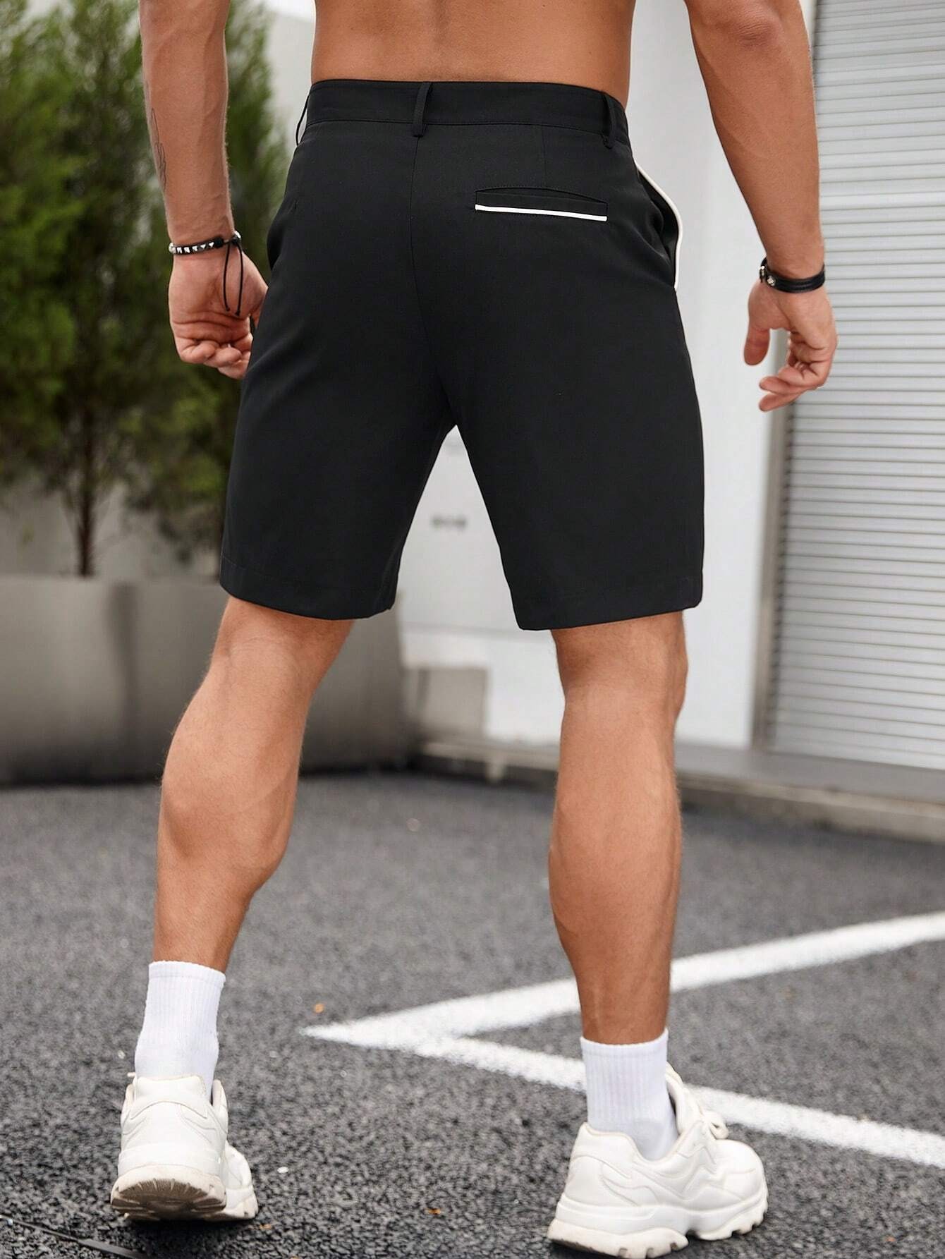 Shorts Chino Slim - Мужские шорты-чинос для офиса, приталенные, эластичные,