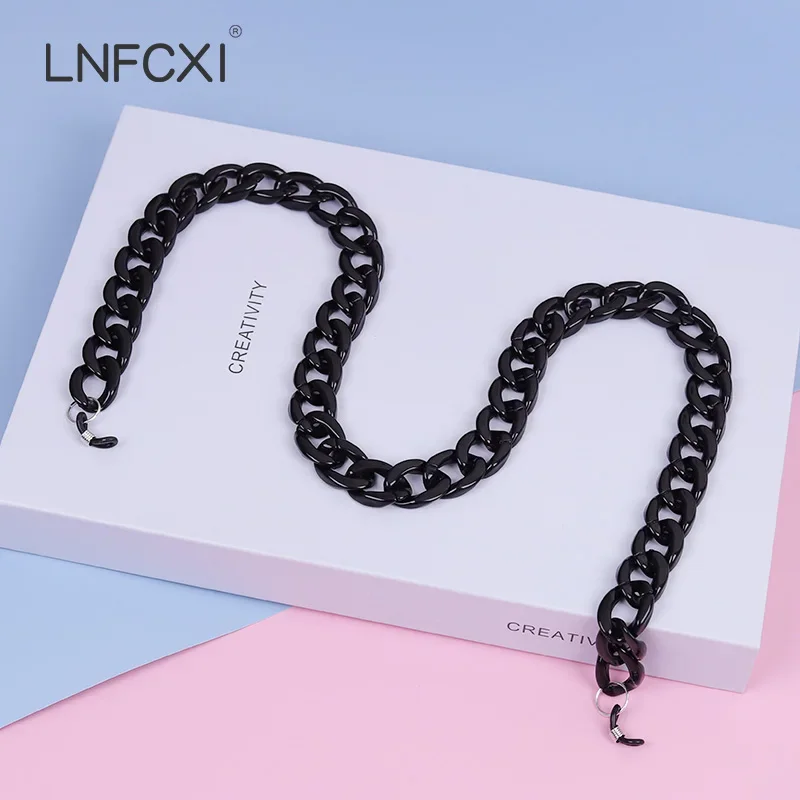 Sunglass Retainer Cord - Новые черные модные акриловые цепочки-держатели для