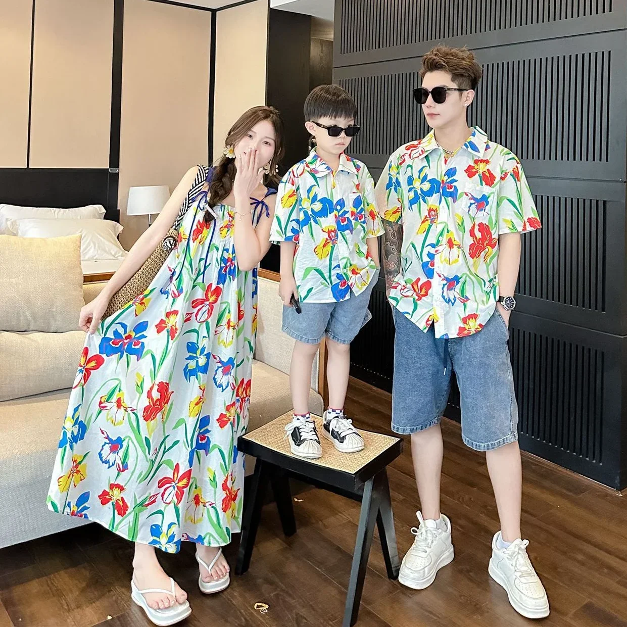 Resort Shirt Floral - Одежда для отпуска, корейское платье для