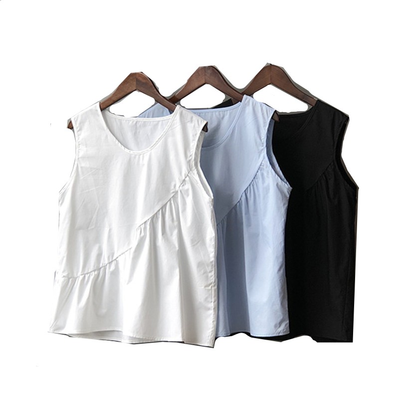 Shirt Camp Collar - Свободные повседневные женские хлопковые льняные топы