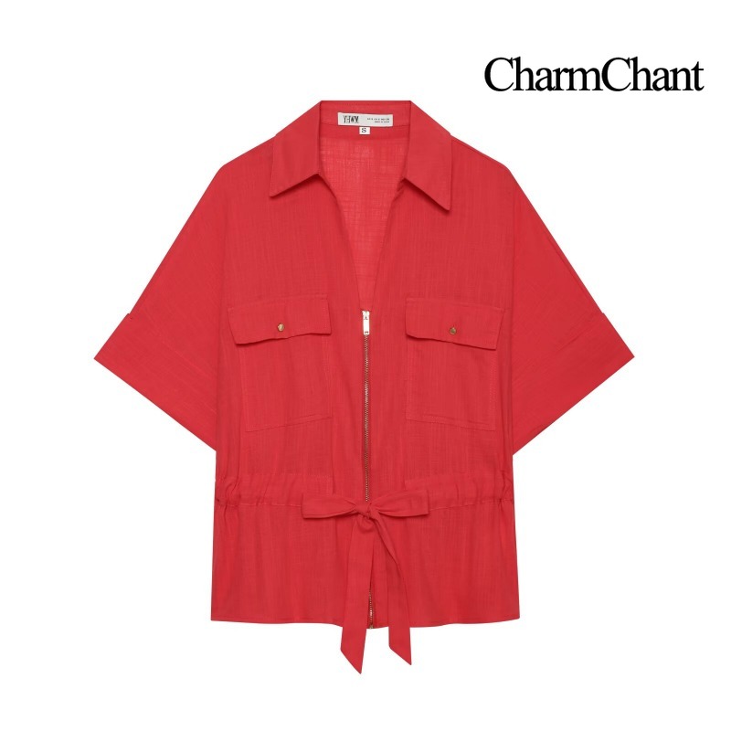 CHARMCHANT Женский костюм из л – обзор и цена Short Linen Drawstring
