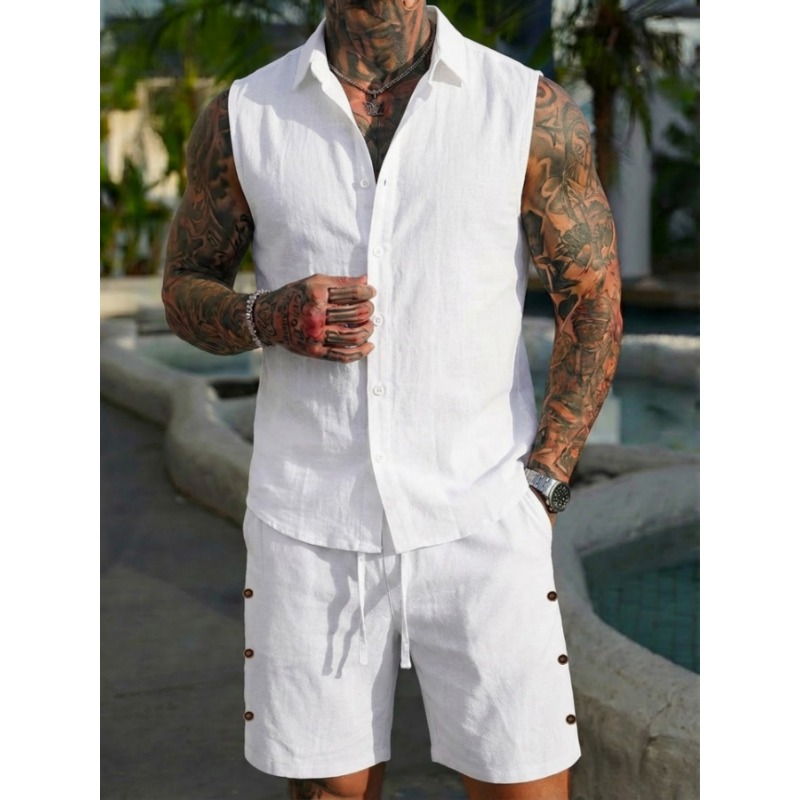 Мужской комплект из 2 предмето – обзор и цена Short Linen Drawstring