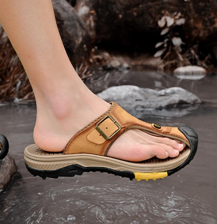 Мужские сандалии из натурально – обзор и цена Flip Flop Leather Men