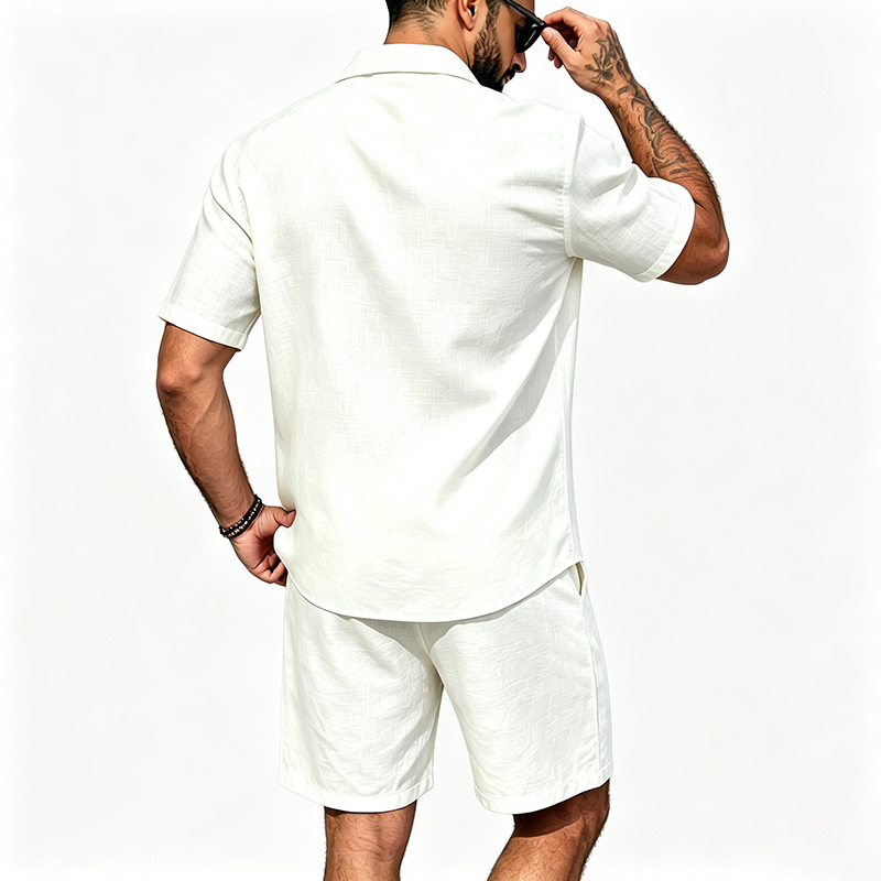 Мужской льняной комплект из дв – обзор и цена Short Linen Drawstring