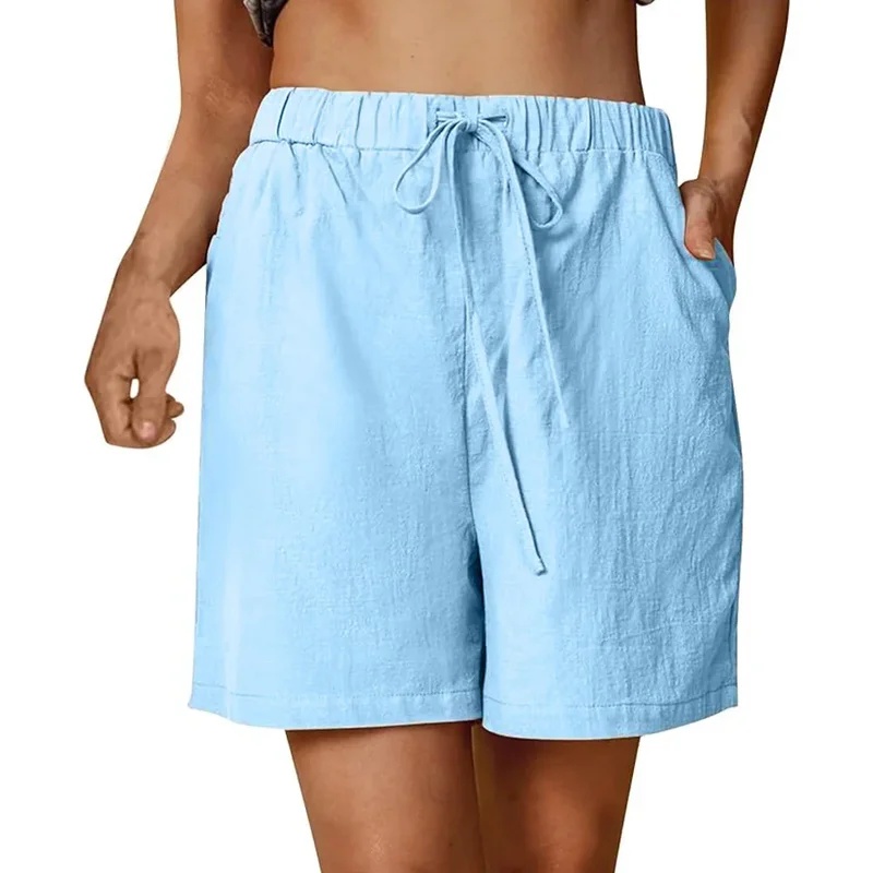 Женские летние повседневные шо – обзор и цена Short Linen Drawstring
