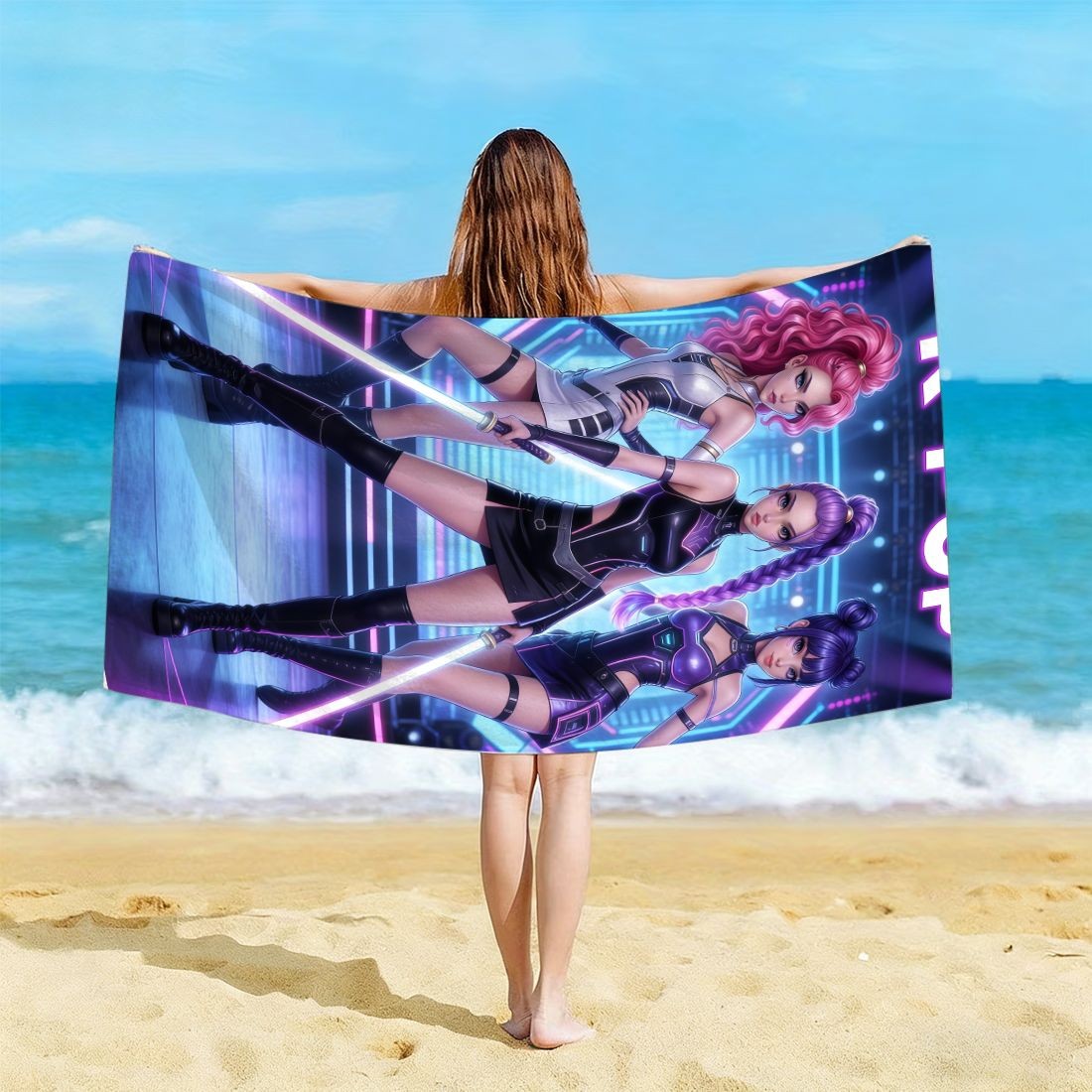 Пляжное полотенце с принтом K- – обзор и цена Beach Towel Large