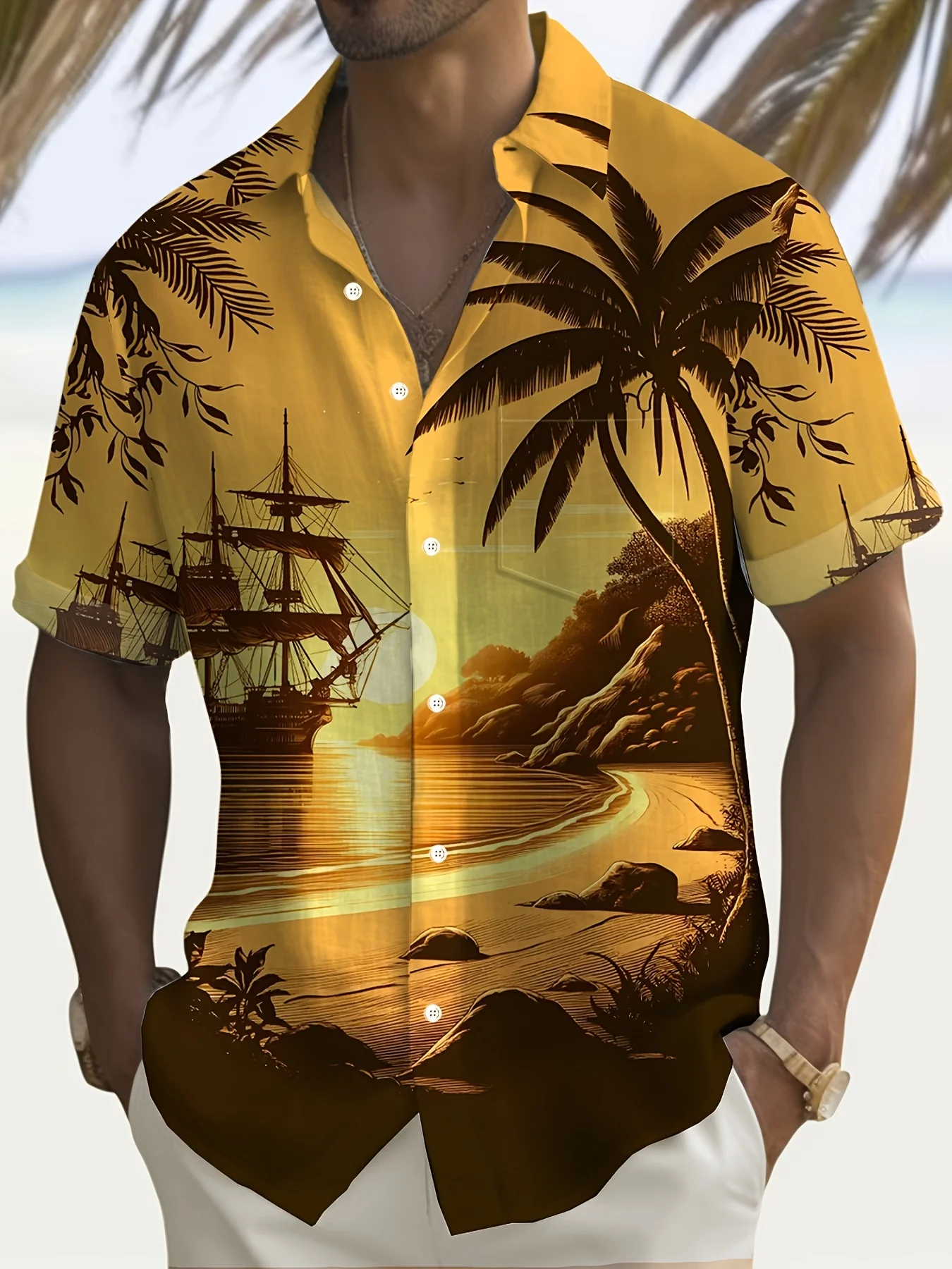 Рубашка с минималистичным узор – обзор и цена Resort Shirt Floral