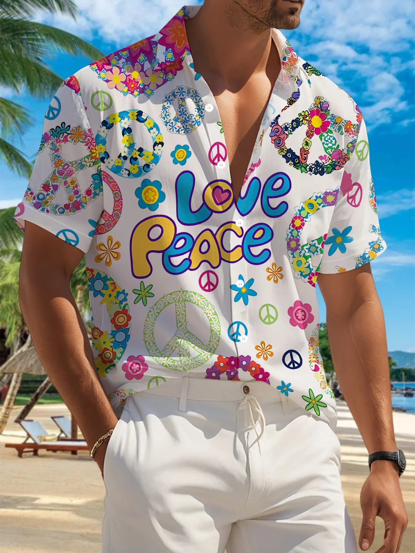 Рубашка с минималистичным узор – обзор и цена Resort Shirt Floral