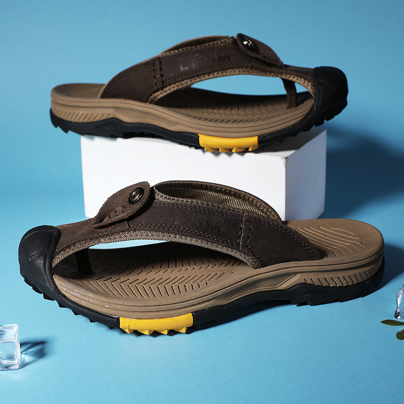 Новые мужские шлепанцы из нату – обзор и цена Flip Flop Leather Men
