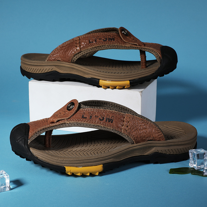 Новые мужские шлепанцы из нату – обзор и цена Flip Flop Leather Men