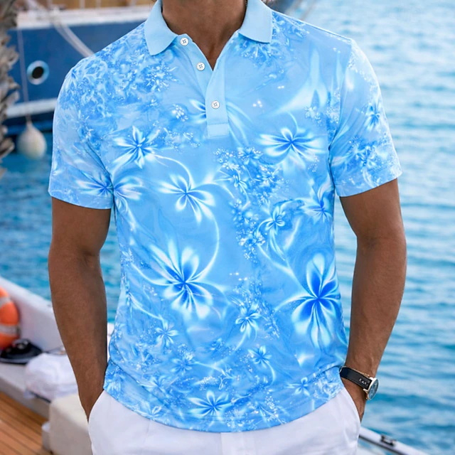 Мужская рубашка-поло 2026 Summ – обзор и цена Resort Shirt Floral