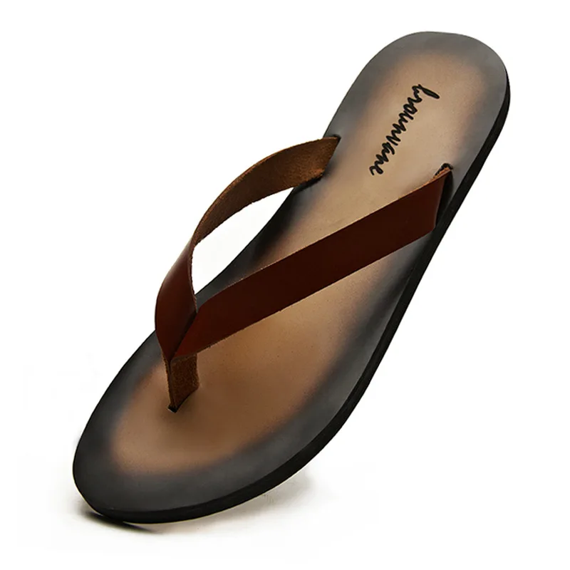 Классические мужские тапочки и – обзор и цена Flip Flop Leather Men