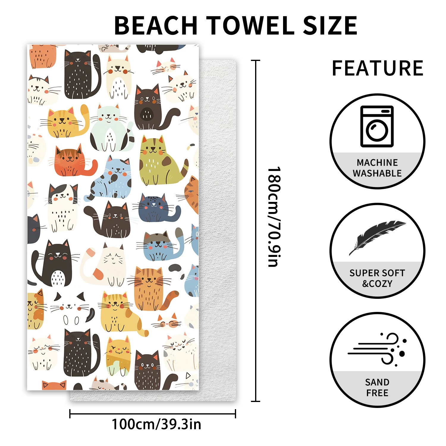 Пляжное одеяло большого размер – обзор и цена Beach Towel Large