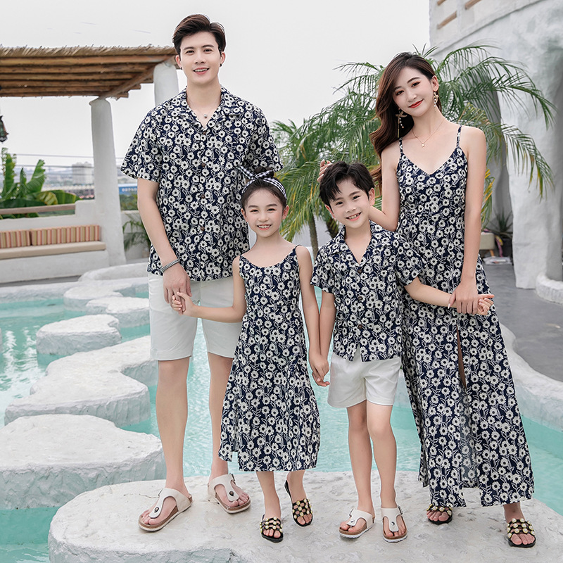 Семейный комплект: платье-макс – обзор и цена Resort Shirt Floral