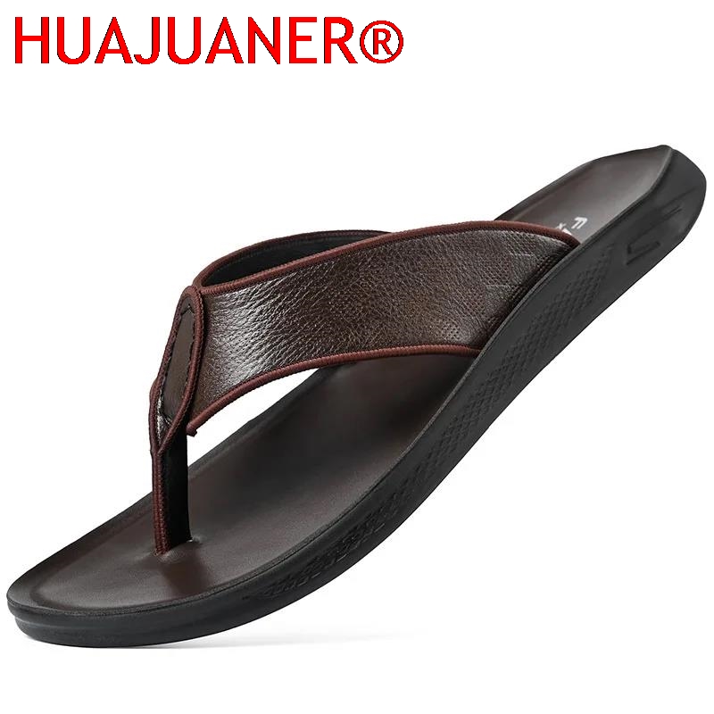 Мужские повседневные уличные с – обзор и цена Flip Flop Leather Men